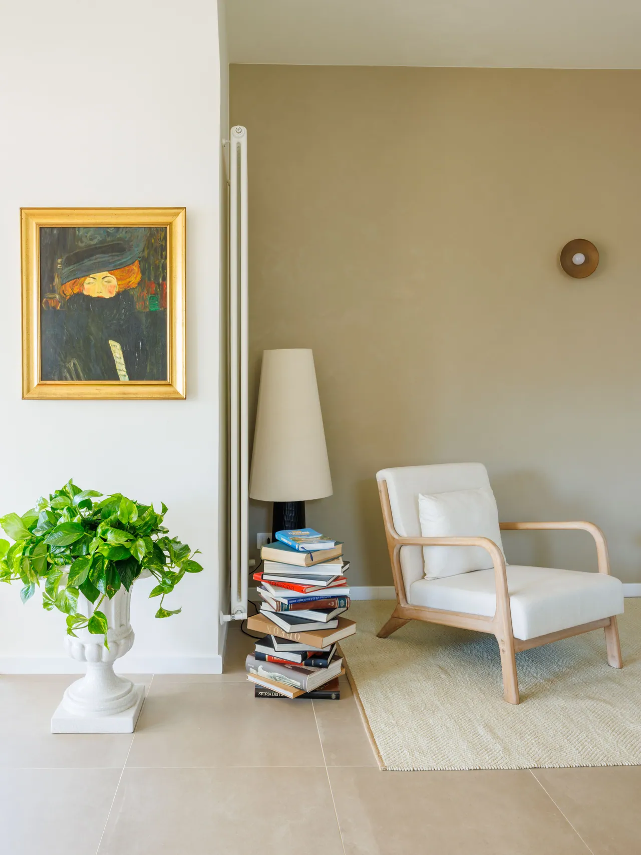 the family library and the reading armchair